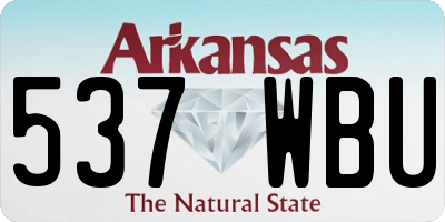 AR license plate 537WBU