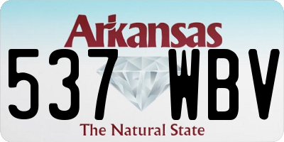 AR license plate 537WBV