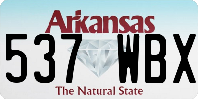 AR license plate 537WBX