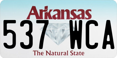 AR license plate 537WCA