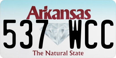 AR license plate 537WCC