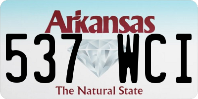 AR license plate 537WCI