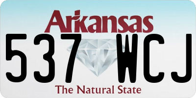 AR license plate 537WCJ