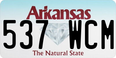 AR license plate 537WCM