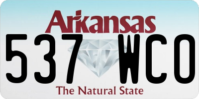 AR license plate 537WCO