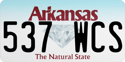 AR license plate 537WCS