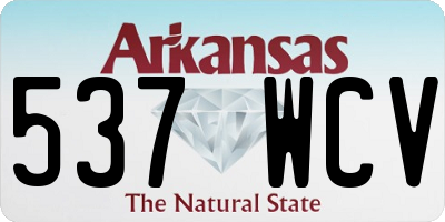 AR license plate 537WCV