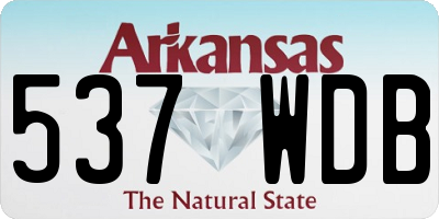 AR license plate 537WDB