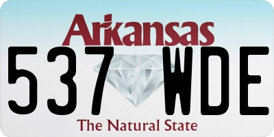 AR license plate 537WDE
