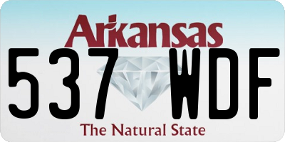 AR license plate 537WDF