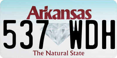 AR license plate 537WDH