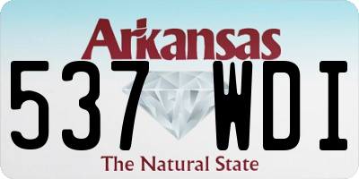 AR license plate 537WDI