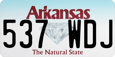 AR license plate 537WDJ