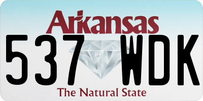 AR license plate 537WDK