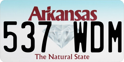 AR license plate 537WDM