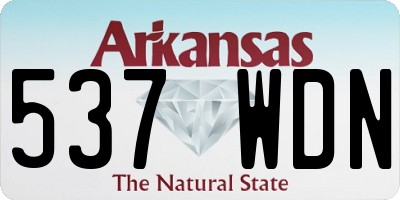AR license plate 537WDN