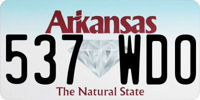 AR license plate 537WDO