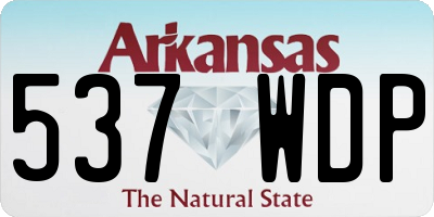 AR license plate 537WDP