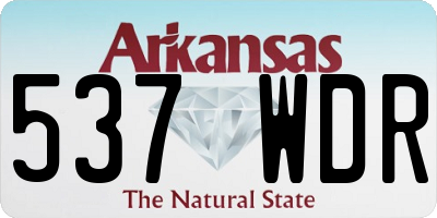 AR license plate 537WDR