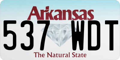 AR license plate 537WDT