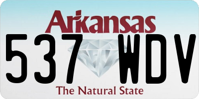 AR license plate 537WDV