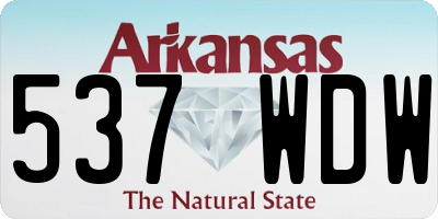 AR license plate 537WDW