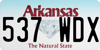 AR license plate 537WDX