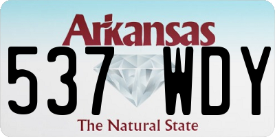 AR license plate 537WDY