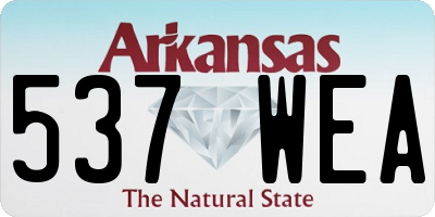 AR license plate 537WEA