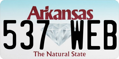 AR license plate 537WEB