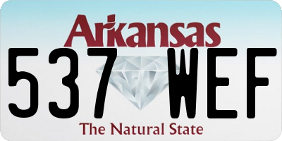 AR license plate 537WEF