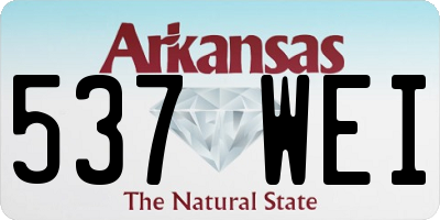 AR license plate 537WEI