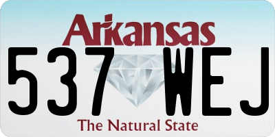 AR license plate 537WEJ