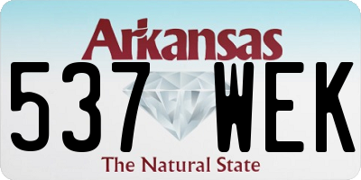 AR license plate 537WEK
