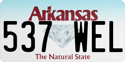 AR license plate 537WEL