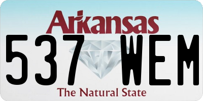 AR license plate 537WEM