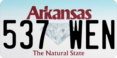 AR license plate 537WEN