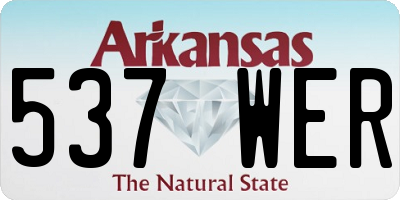 AR license plate 537WER