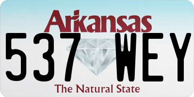 AR license plate 537WEY