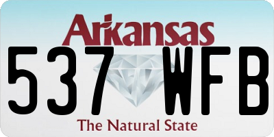 AR license plate 537WFB