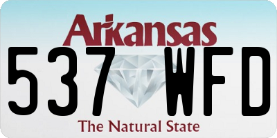AR license plate 537WFD