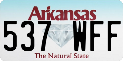 AR license plate 537WFF