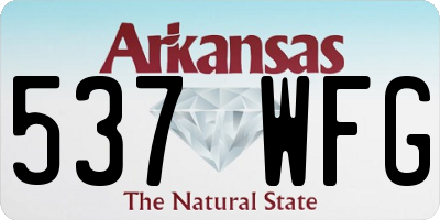 AR license plate 537WFG