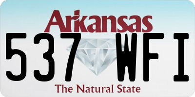 AR license plate 537WFI