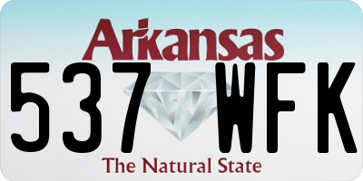 AR license plate 537WFK