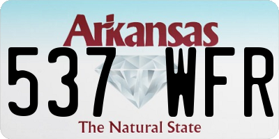 AR license plate 537WFR