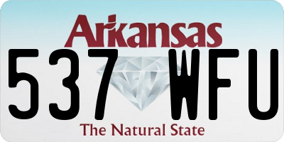 AR license plate 537WFU