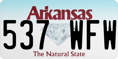 AR license plate 537WFW
