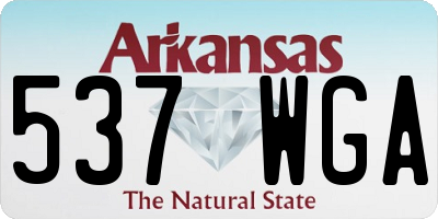 AR license plate 537WGA