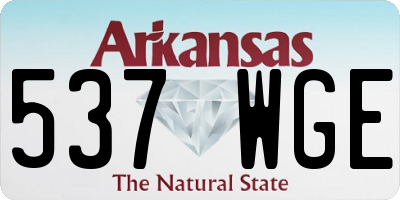 AR license plate 537WGE